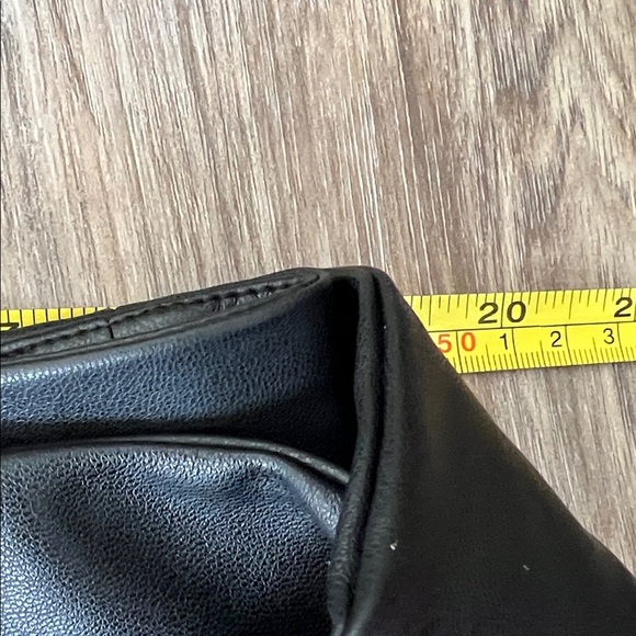 Black Faux Leather Wrap Skirt - Picture 5 of 6